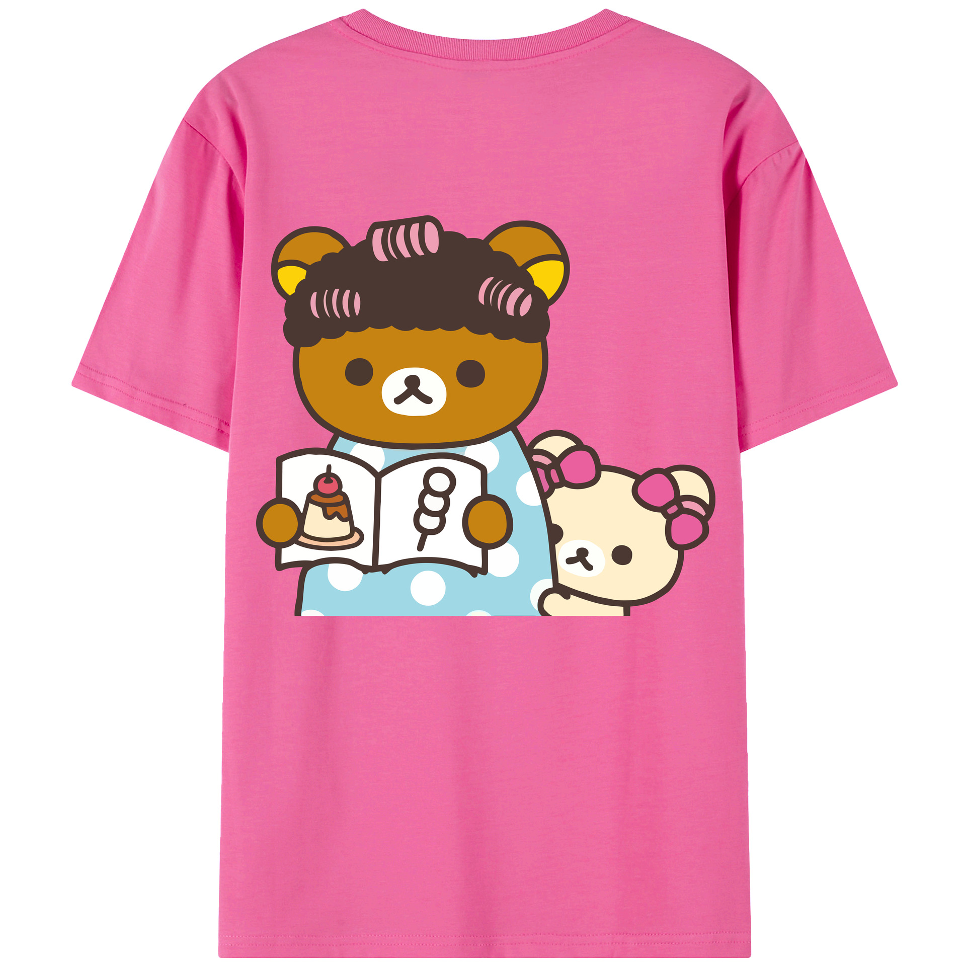 （画像用） リラックマ リラックマ キイロイトリ Rilakkuma Korilakkuma Kiiroitori レディース半袖Tシャツ(バックプリント)